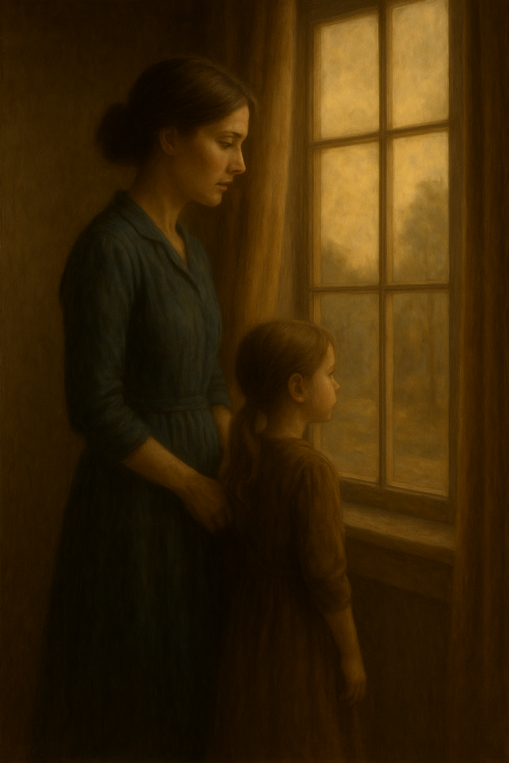 Mother and Daughter by the Window